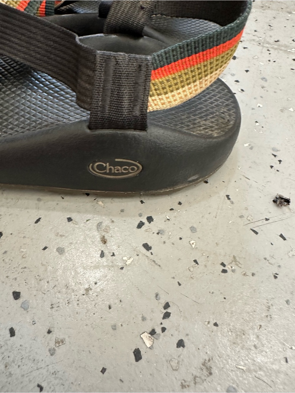 Chaco men’s ' Z/Cloud Sandals in Black with Multi-Stripe Webbing,size 11 - Picture 3 of 10